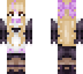 purple maid girl