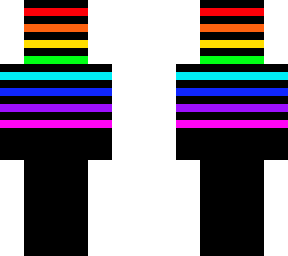 black and rainbow