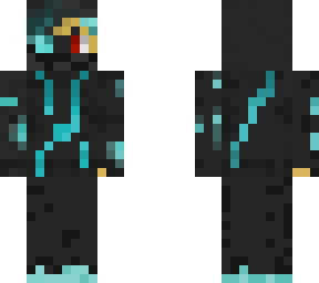 black skin with blue