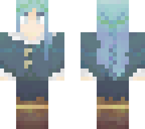 blue winter girl