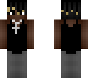 male - tanktop - cross chain - dreads