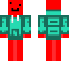 red blob thing with hoddie