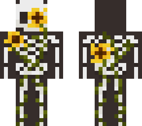 Simple Stupid Sunflower Skeleton | Minecraft Skin