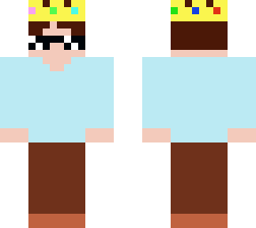 basic guy with glasses and crown