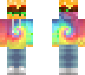rainbow hoodie burger
