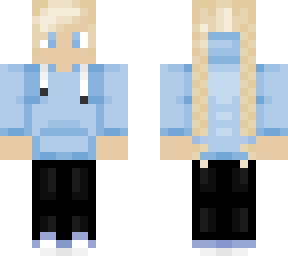 girl with braids blue