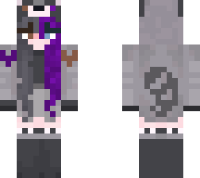 purple raccoon girl