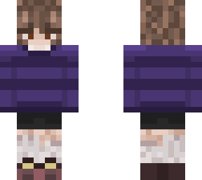 girl in a purple sweater