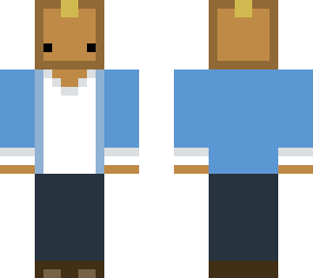 mr.box with blue cardigan