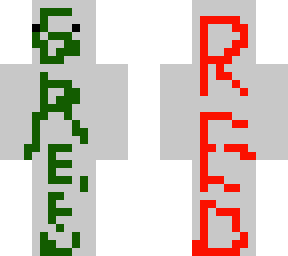 green &  red