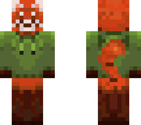 red panda green sweater