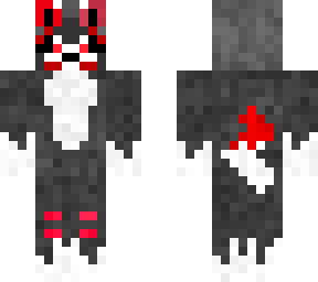 black/red furry