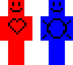 red and blue