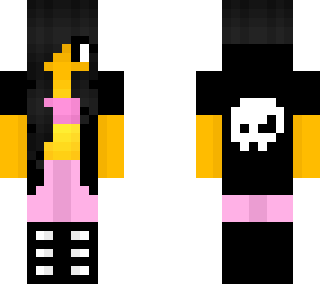 female - casual punk outfit - skull headband and jacket