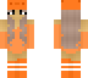 female - orange axolotl outfit - orange axolotl hat