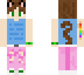 pink blue white cat