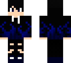 boy with hoodie blue flame