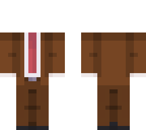brown suit