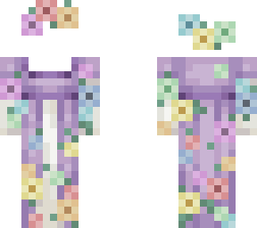flower princess dress ob 1.1 purple and rainbow