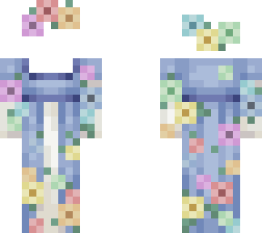 flower princess dress ob 1.2 blue and rainbow