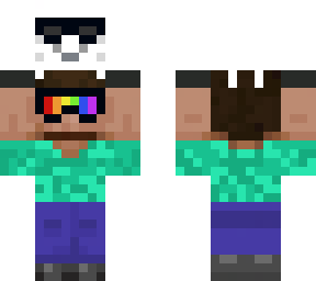 steve with sunglasses that holding a gastling with sunglases
