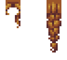 Long Rustic Braid HB Red | Minecraft Skin