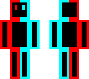 red and cyan