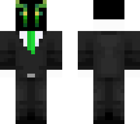 black suit green