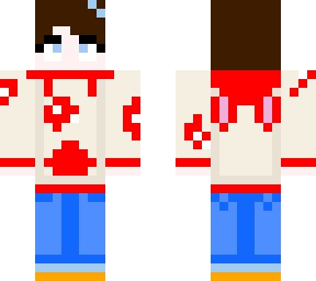 mooshroom hoodie and jeans with headphones