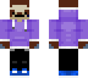 sloth w purple hoodie