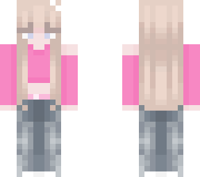 blonde barbie pink shirt jeans fit <3