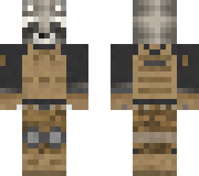 Minecraft Racooon Skin Military Raccoon | Minecraft Skin