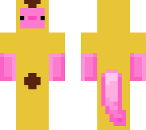 axolotl in a banana suit