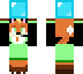 the_fox_gamer holding a diamand block
