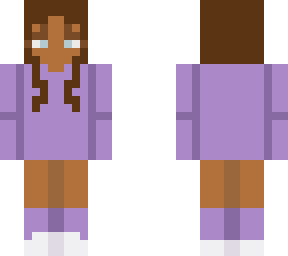 . purple sweater .