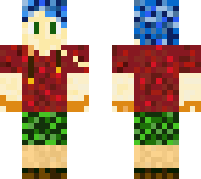 boy with blue hair