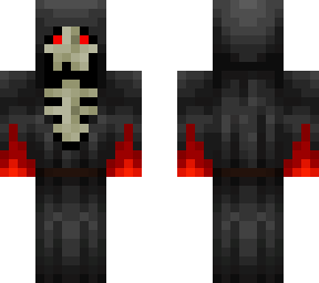 hooded skeleton - red