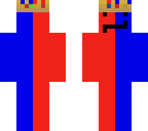 red and blue skin