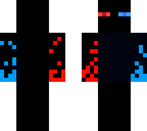 blue and red enderman