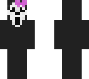ghost face with pink bow
