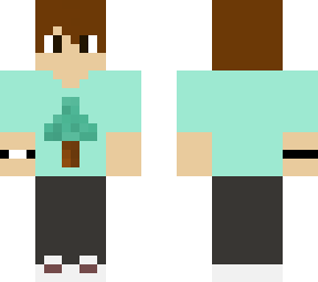 boy with blue tree shirt