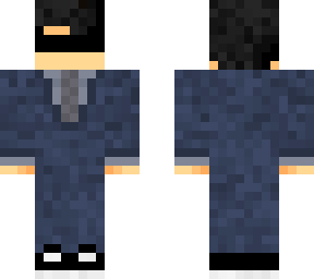 my skin, blue suit