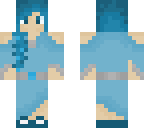 blue hair dress girl