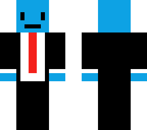blue man in suit