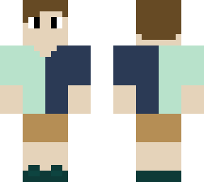 boy with dark blue and sky blue shirt