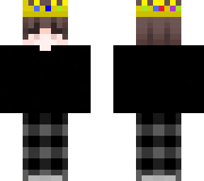 black clothes with a crown