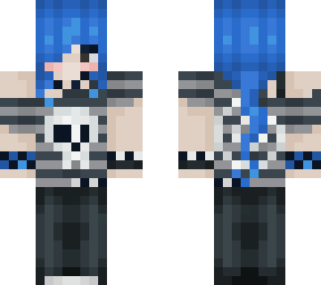 blue haired emo (my og mc skin)