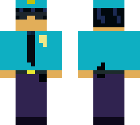 un polica con camisa color azul claro