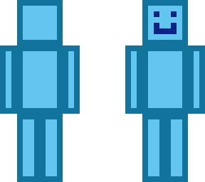 blue blocky blob