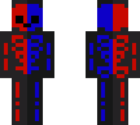 the red and blue skeleton